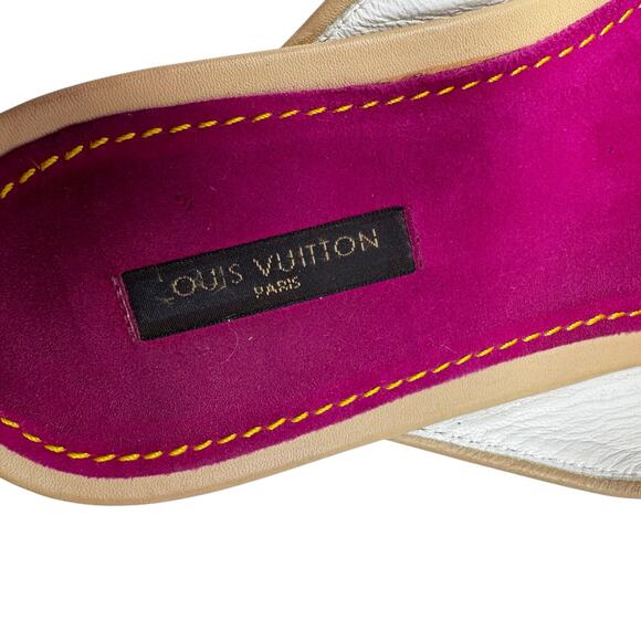 Louis Vuitton Murakami Multicolor Monogram Bow Sandals Pink Insole 38.5 - Picture 11 of 13